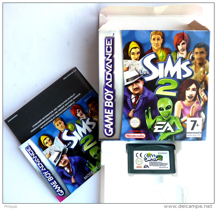JEU NINTENDO GAME BOY ADVANCE LES SIMS 2 EA  En Boîte Avec Livret - Game Boy Advance