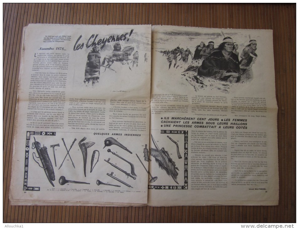 "RARE"VINTAGE Michel Vaillant :Le journal le plus captivant déc 1959"spécial Indiens d'Amérique"faire defiler photos