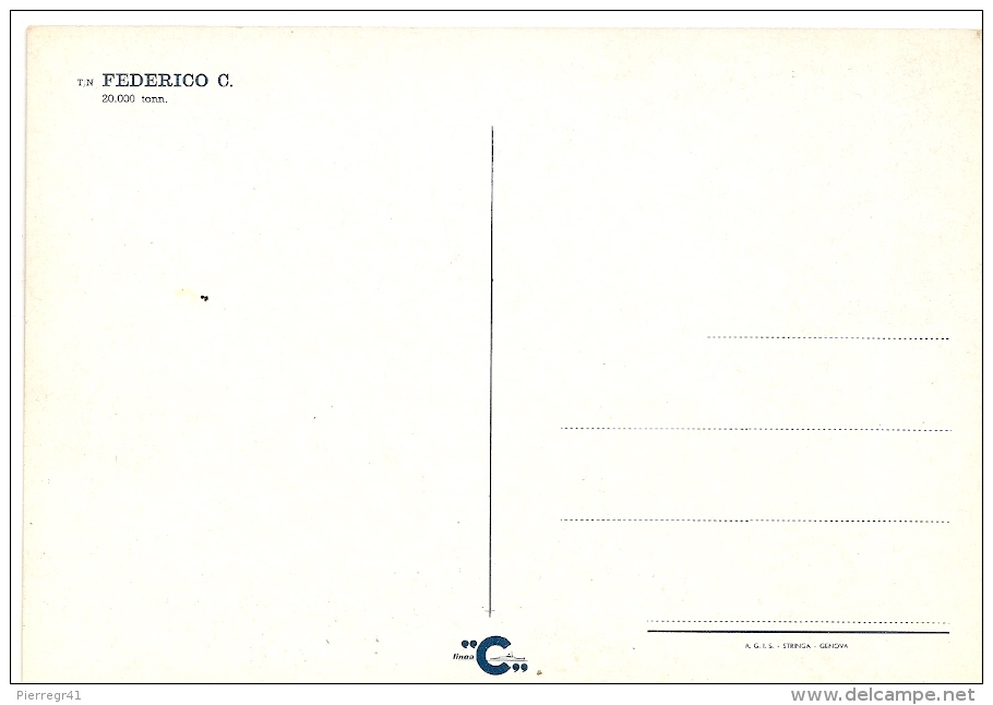 CPA-1962-PAQUEBOT ITALIEN-FEDERICO-CIE LINEA C-TBE - Paquebots