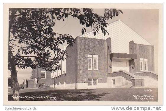 Oklahoma Eugene Latter Day Saints Chapel Real Photo RPPC - Eugene