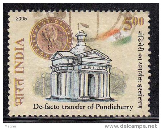 India Used 2005, Independence Of  Pondicherry, Defacto Transfer,,  (image Sample) - Used Stamps
