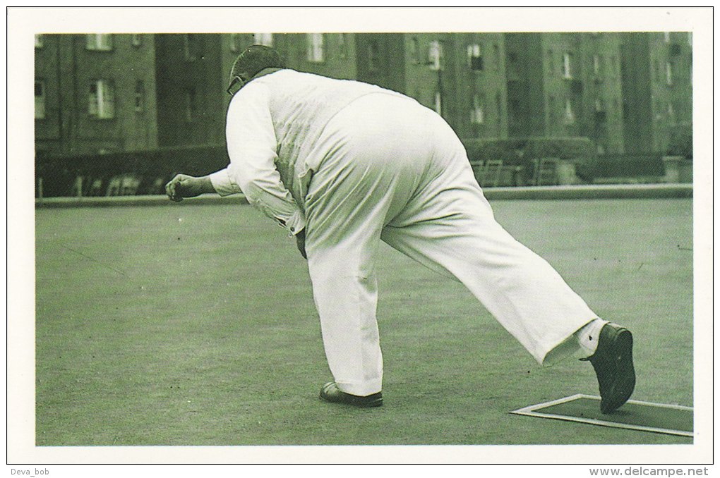 Postcard AA Keech Bowling Paddington Bowls Club London 1948 Nostalgia Repro - Petanca