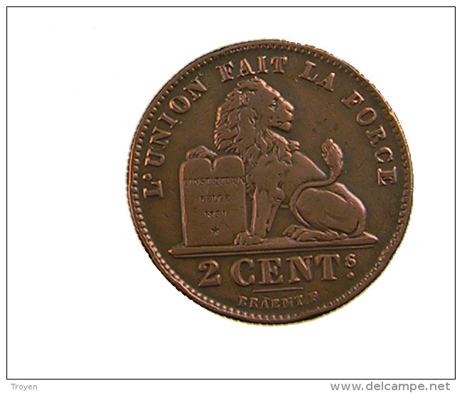 Belgique -  2 Cent. - 1912 - Cuivre - TTB - 2 Cent