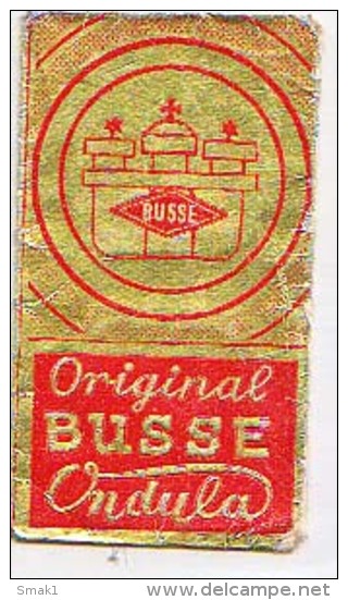 RAZOR BLADE RASIERKLINGE ORIGINAL BUSSE ONDULA IN RED GOLD COLOR Nicht Ohne Rasierer Gefüllt - Hojas De Afeitar