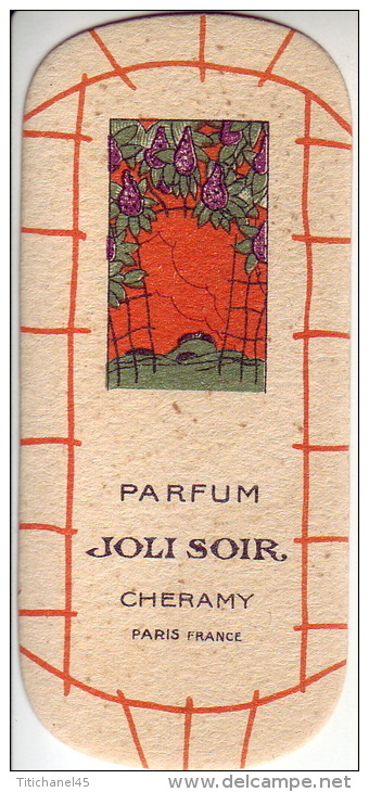 Carte Parfum -  JOLI SOIR De CHERAMY - Vintage (until 1960)