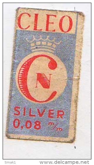 RAZOR BLADE RASIERKLINGE CLEO SILVER 0,08 M /m   Nicht Ohne Rasierer Gefüllt - Razor Blades