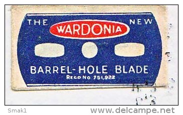 RAZOR BLADE RASIERKLINGE THE NEW WARDONIA BARREL-HOLE BLADE No. 751922 ,PRINTED IN ENGLAND  Nicht Ohne Rasierer Gefüllt - Rasierklingen
