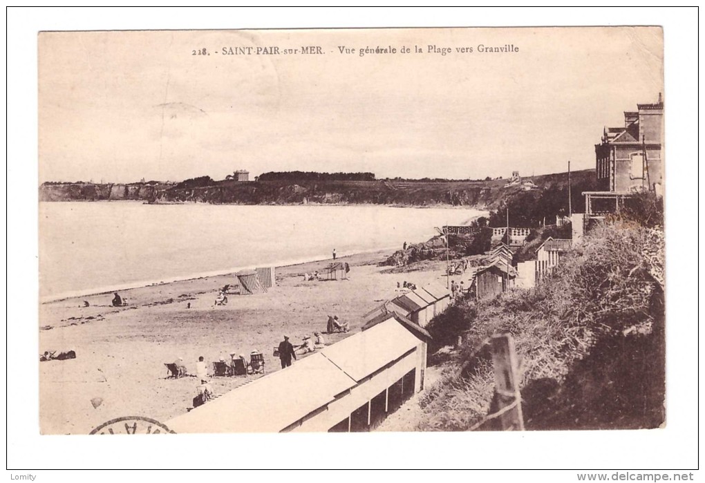 50 Saint Pair Sur Mer , Franchise Militaire , Vue Générale Prise De La Plage Vers Granville , 1931 - Saint Pair Sur Mer