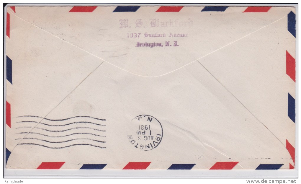 USA - 1931 - POSTE AERIENNE - ENVELOPPE AIRMAIL De SANTA FE ( NEW MEXICO ) -  FIRST FLIGHT AIR MAIL ROUTE AM 12  P.O.D - 1c. 1918-1940 Lettres