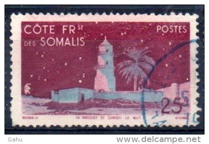 Cote Des Somalis ;  ; 1947 ; N° Y: 282 ; Ob ;   " Mosquée   " . ; Cote Y : 4.00 E - Gebraucht