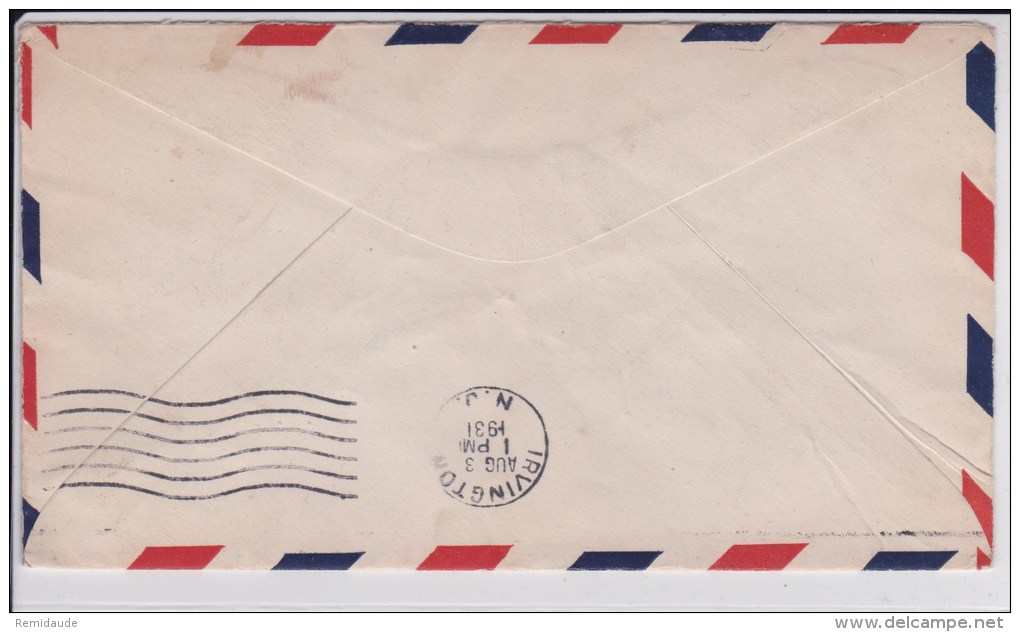 USA - 1931 - POSTE AERIENNE - ENVELOPPE AIRMAIL  -  FIRST FLIGHT AIR MAIL ROUTE AM 20  P.O.D - NEW YORK TO ALBANY - 1c. 1918-1940 Lettres