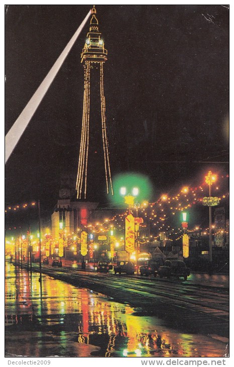 ZS45178 The Tower And Golden Mile Blackpool Illumination    2 Scans - Blackpool