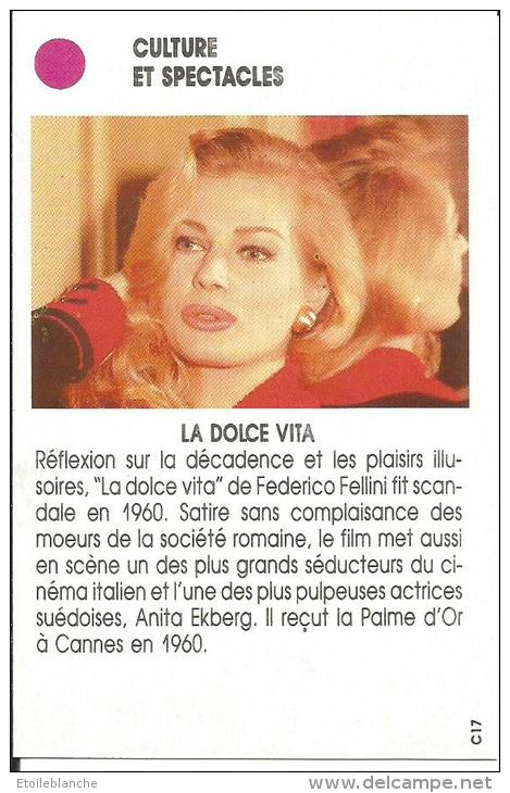 Actrice Anita Ekberg, Photo Paris Match, Carte-jeu - Film De Fellini, La Dolce Vita, Palme D'or Festival De Cannes - Other & Unclassified