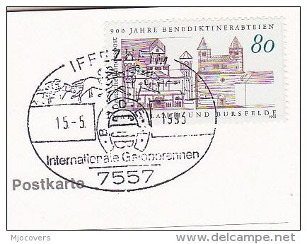 1993 HORSE RACING EVENT Pmk COVER (card) Iffezheim Germany,  Stamps Horses Sport - Horses