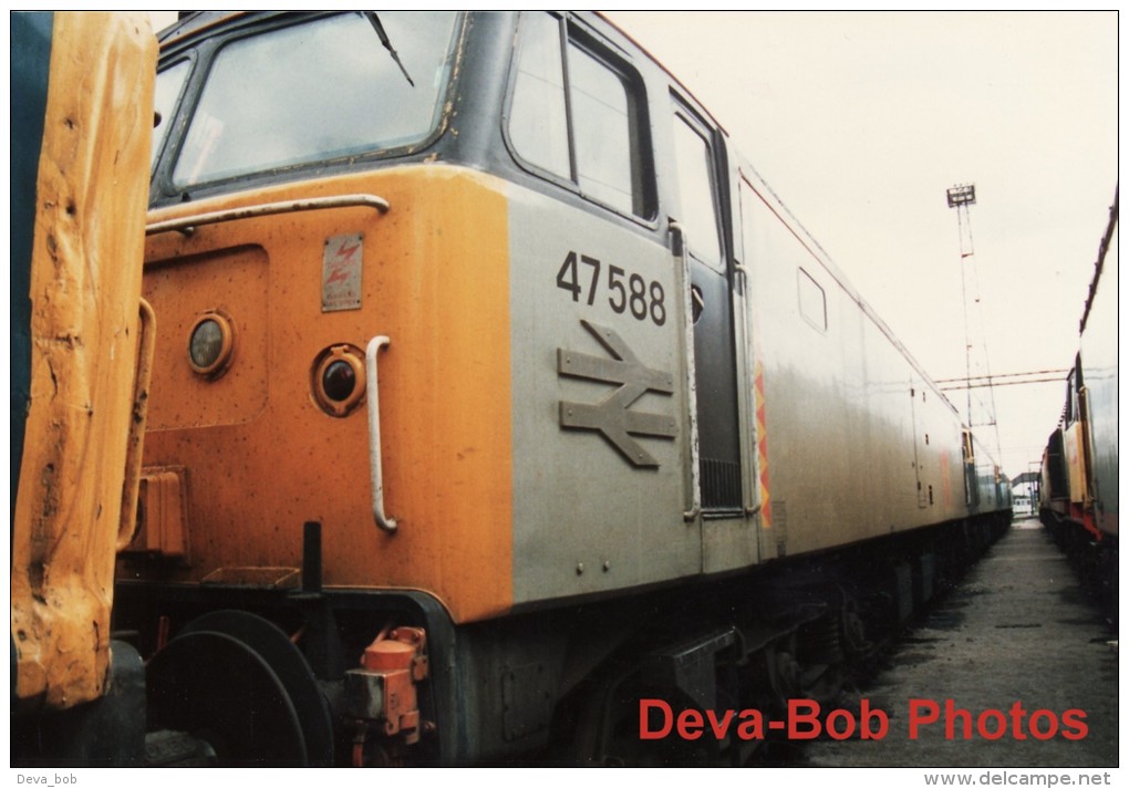 Railway Photos BR Class 47 47588 BESCOT TMD 1988 Carlisle Currock 47/4 Loco - Trains