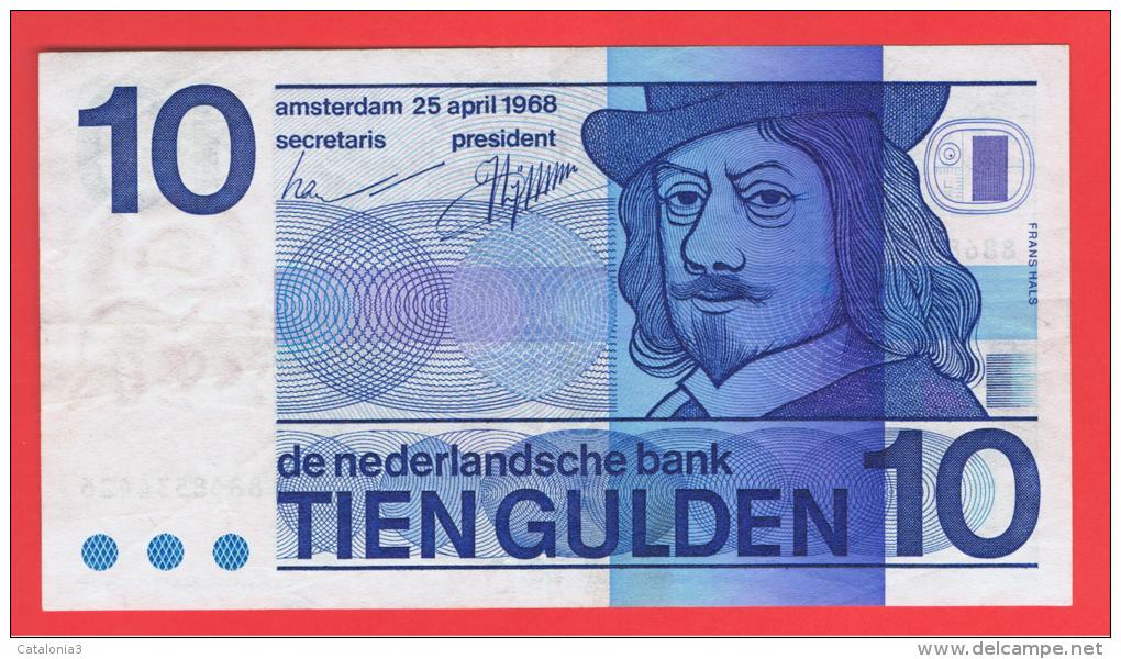 HOLANDA - Netherlands - Pays-Bas = 10  Gulden 1968  P-91 - 1 Gulde