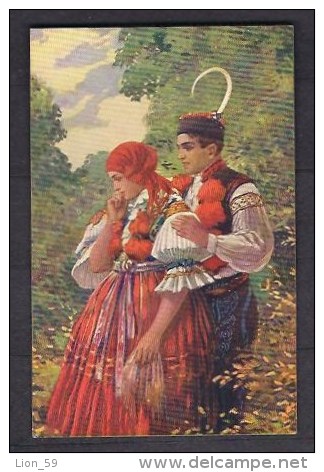 130807 /  Illustrator C.V. MUTTICH - BOUDEUSE , COUPLE REGIONAL COSTUME - KVKV 1187 - Muttich, C.V.