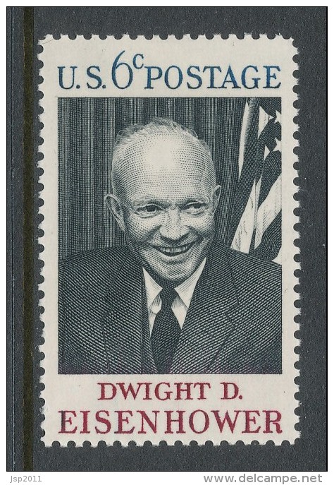 USA 1969 Scott # 1383. Dwight D. Eisenhower Issue, MNH (**). - Unused Stamps