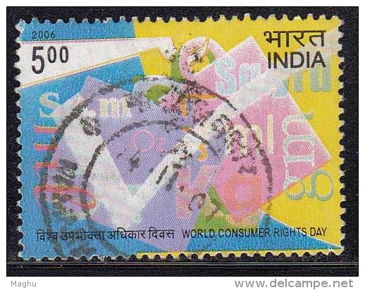 India Used 2006, World Consumers Day, Measurement Symbols Used For  Mathematics , - Used Stamps