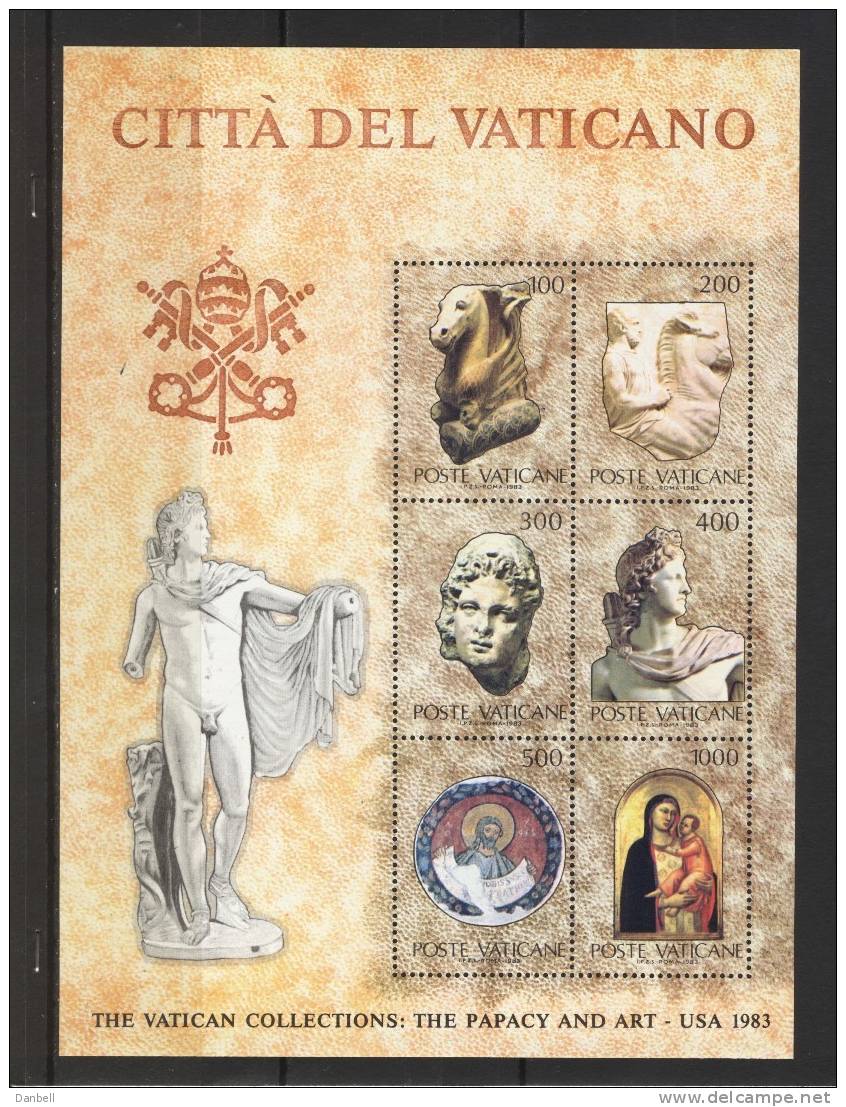 SCV58) VATICANO 1983 - ARTE VATICANA IN USA - FOGLIETTO N°6 MNH - Blocs & Feuillets