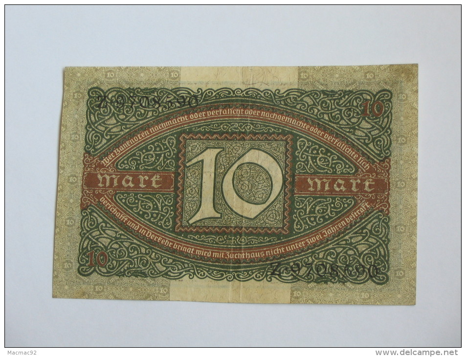 10 Zehn  Mark - Berlin  1920 Reichsbanknote - Germany -. - 50 Mark