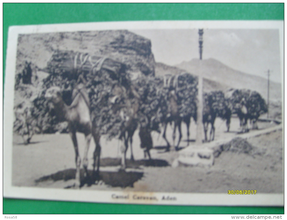 1923 Striscia 3 Valori  1/2 Anna  Timbro Arrivo Italia - Aden (1854-1963)