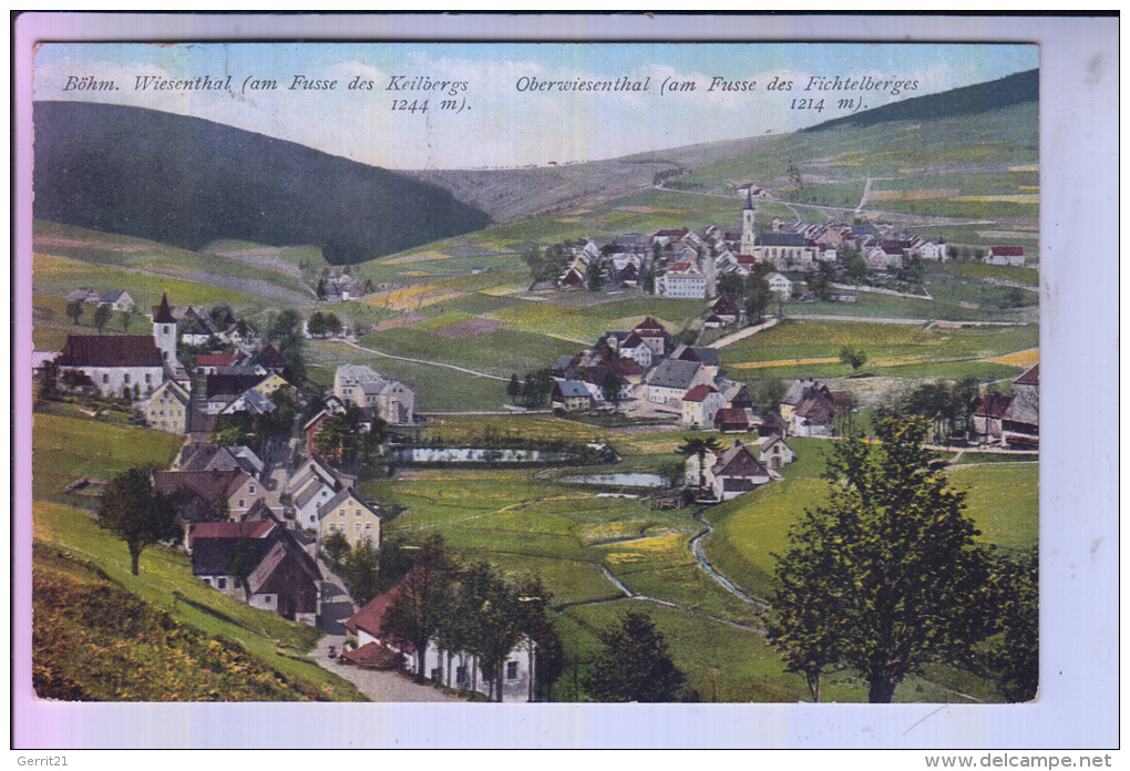 BÖHMEN & MÄHREN, BÖHMISCH WIESENTHAL / LOUCNE Pod KLINOVCEM, & Oberwiesenthal, 1914 - Sudeten