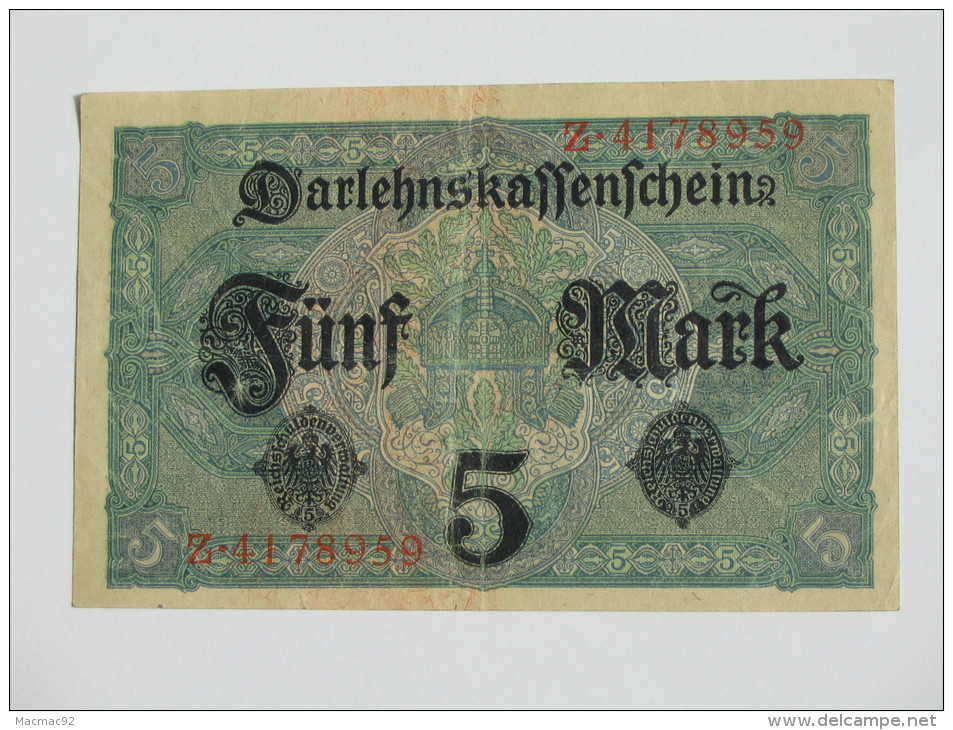 5 Fünf  Mark  -  Berlin 1917  - Germany  -. - 5 Mark