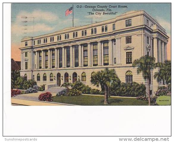 Florida Orlando Orange County Courthouse 1955 - Orlando