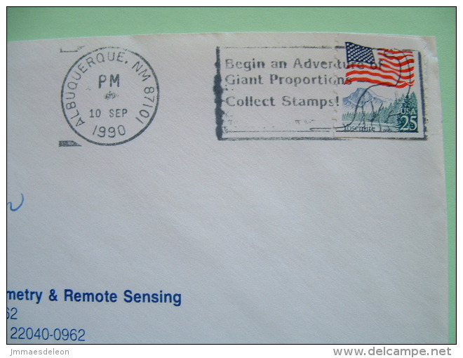 USA 1990 Cover To Virginia - Flag - Photogrammetry Remote Sensing - Sonstige & Ohne Zuordnung