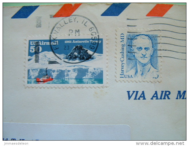 USA 1992 Cover To Denmark - Antarctic Polar Treaty, Ship, Harvey Cushing - Brieven En Documenten