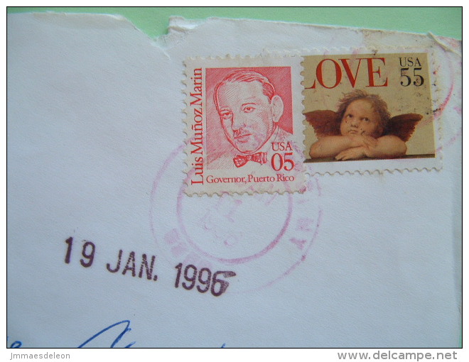 USA 1996 Cover To Holland - Luis Muñoz Marin, Love, Angel - Lettres & Documents