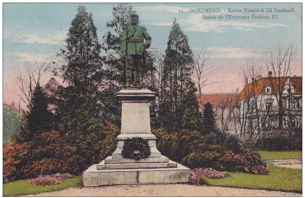 Ak Dortmund, Kaiser Friedrich III Denkmal, 1926 - Dortmund