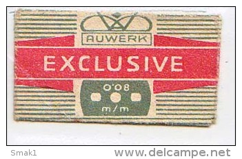 RAZOR BLADE RASIERKLINGE AUWERK EXCLUSIVE  O,08 Mm    Nicht Ohne Rasierer Gefüllt - Rasierklingen