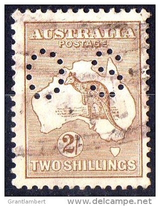 Australia 1915 Kangaroo 2 Shillings Brown 2nd Wmk Perf OS Used - - Gebraucht