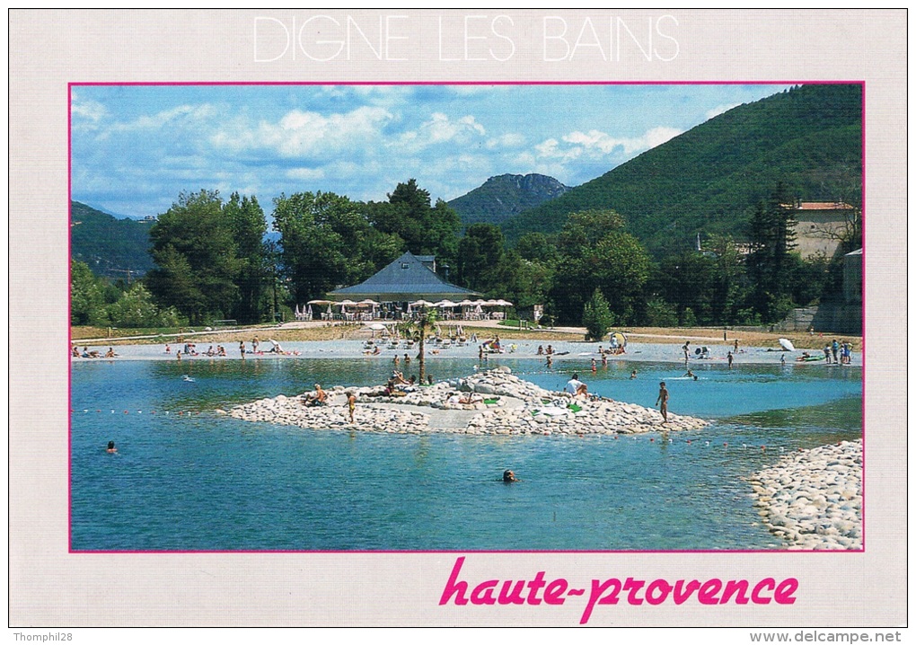 DIGNE-LES-BAINS (Alpes De Haute Provence) - Ici, Le Plan D'eau De FERREOLS, Animation Avec Baigneurs - Neuve, 2 Scans - Digne