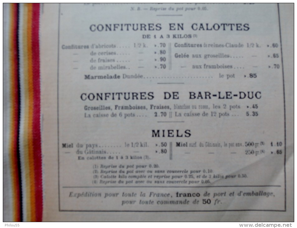 75 PARIS Magasins Ct Hurand Rue Des Moines Et Rue Nollet  Usine A Clichy PUB Confitures De Bar Le Duc - Alimentaire