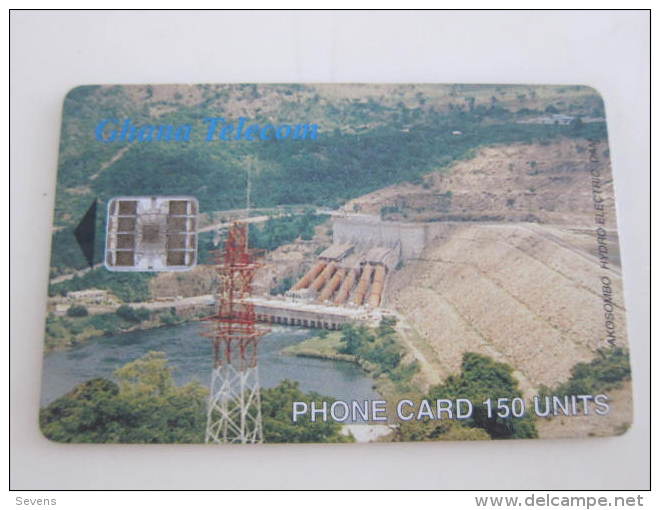 Ghana Chip Phonecard,Hydro Electric Dam,used - Ghana