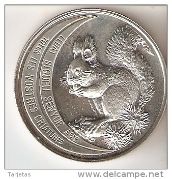 MONEDA DE PLATA DE ANDORRA DE UNA ARDILLA  DE 10 DINERS AÑO 1992 (SILVER-ARGENT) - Andorre