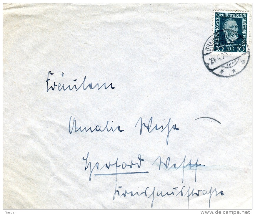 Germany- Cover Posted From Oberstdorf [canc. 29.4.1925] To Kamp-Lintfort - Andere & Zonder Classificatie