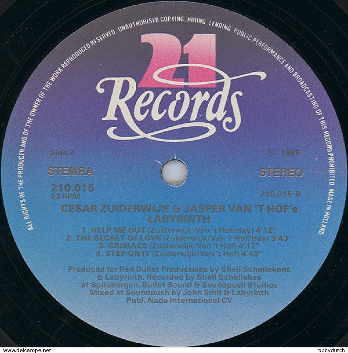 * LP *  LABYRINTH - CESAR ZUIDERWIJK / JASPER VAN 'T HOF (Holland 1984 EX-!!!) - Rock