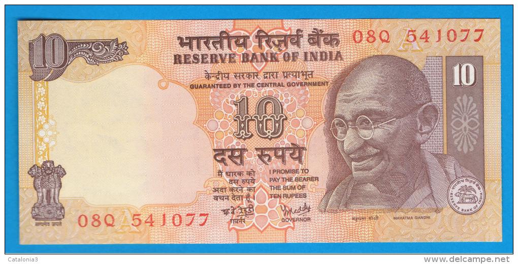 INDIA - 10 Rupias ND SC   P-89 GANDHI  Serie 08Q - India