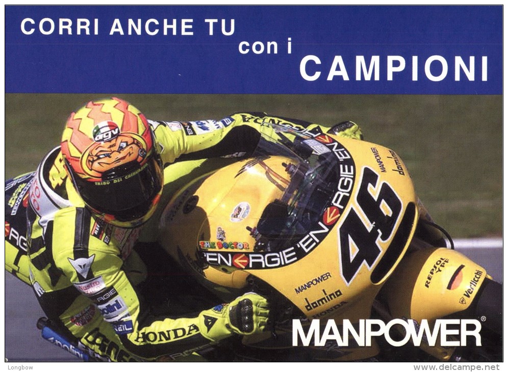 Valentino Rossi & Manpower - Promocard - Motociclismo