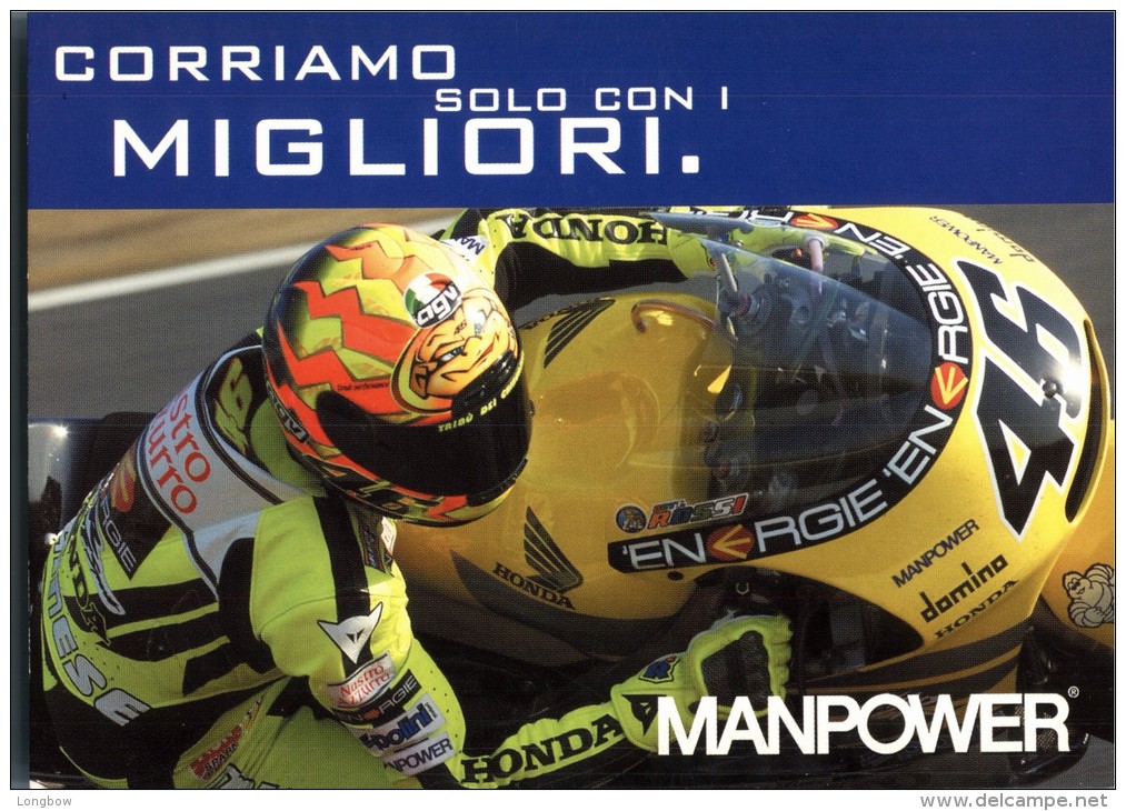 Valentino Rossi & Manpower - Promocard - Motociclismo