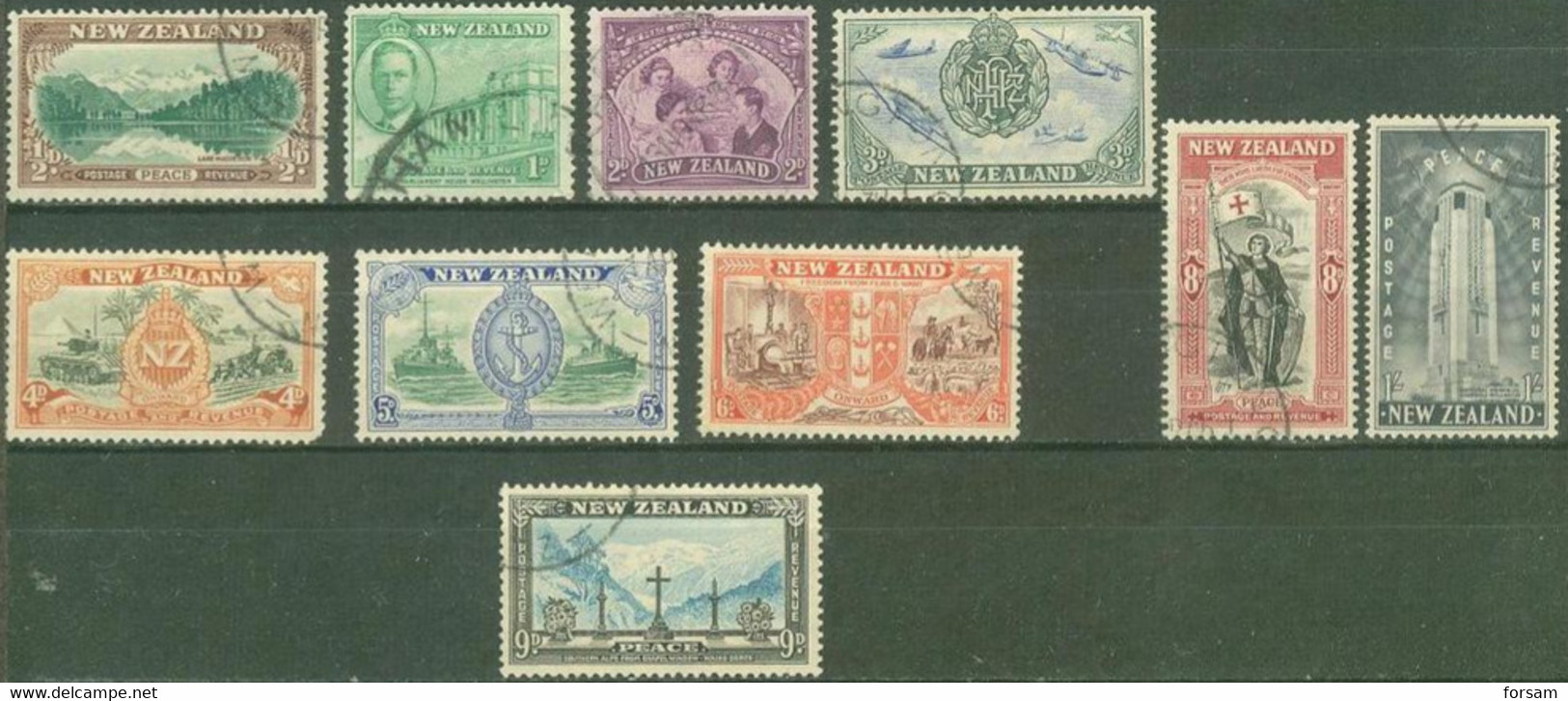 NEW ZEALAND..1946..Michel # 282-283;285-292...used. - Oblitérés