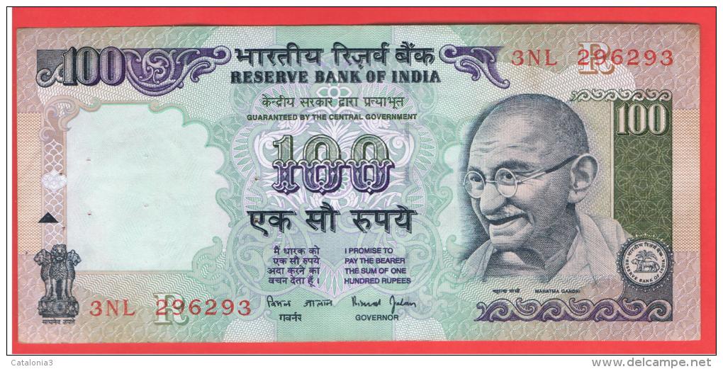 INDIA -100 Rupias ND  P-91  Serie 3NL  GANDHI - India