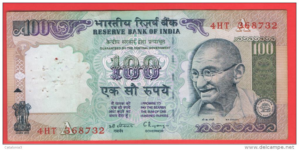 INDIA -100 Rupias ND  P-91  Serie  4HT  GANDHI - India