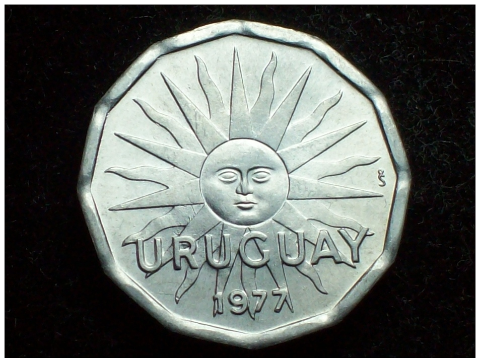 FV - URUGUAY 1977 - 2 CENTESIMOS UNC - Uruguay