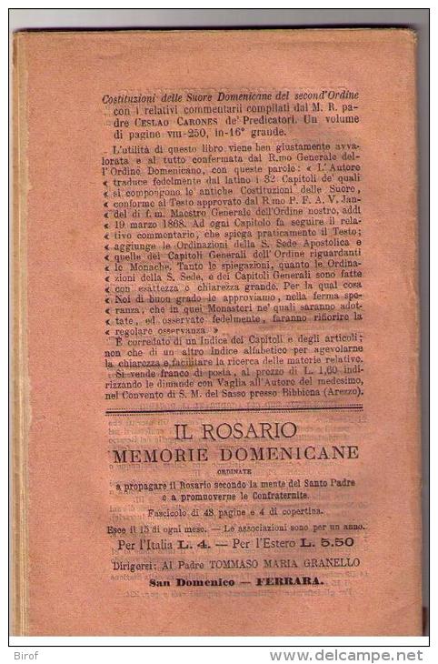 IL ROSARIO - SAN DOMENICO - FERRARA - 1884 ANNI 1 - LA VERGINE DI FONTANELLATO - - Religion