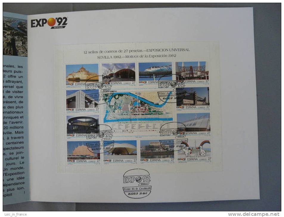 Encart Feuillet CEF Spécial Expo Universelle Seville Sevilla - 1992 – Séville (Espagne)